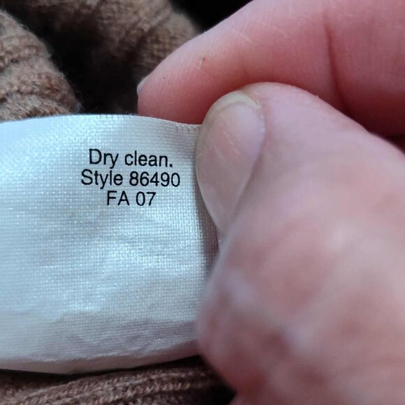 JCrew Brown V-neck cable knit wool cashmere blend pullover, size L - Picture 15 of 15